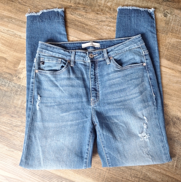 KanCan Raw Hem Distressed Jeans Size 30 - Picture 1 of 11